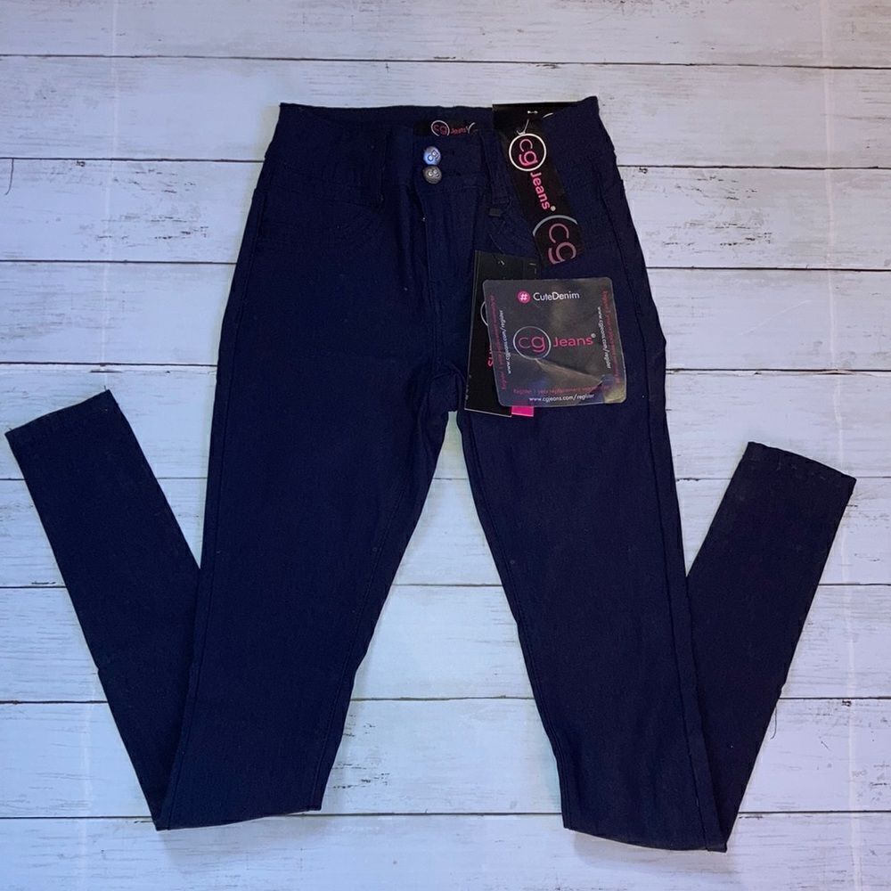 Womens CG Jeans Juniors Skinny Slim Stretch Min-Rise Pants Size 1/2